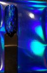 003D niebieska holograficzna metaliczna folia transferowa do odcisku foil granatowa
