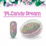 34 candy dream  sugar efekt szronu frost matowy matu do wcierania