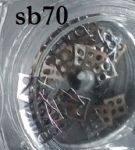 SREBRNE blaszki sb70 metalowe 10szt do zdobienia paznokci