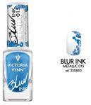015 METALLIC blue niebieski BLUR INK atrament do zdobień Victoria Vynn 10ml vinn pigment tusz