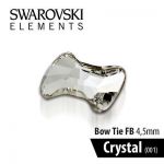 broszka broszki swarovski kokardka srebrna Bow Tie 6x4,5 mm 2szt crystal