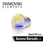 broszka broszki swarovski crystal AB heart 2szt serce serduszko aurora boreale