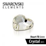 ostatnie broszka broszki swarovski crystal heart 2szt serce serduszko srebrna srebrne