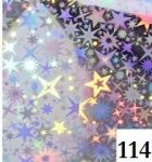 114 srebrne holograficzne gwiazdki folia transferowa do odcisku foil 10062020