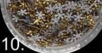 10 złote materiałowe  kwiaty kwiatuszki kwiatki opalizujące