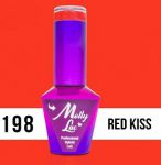 198 MollyLac Red Kiss Kisses & Hearts 5ml Lakier hybrydowy hybryda