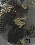 złote blaszki 71 chińskie znaczki metalowe 10szt do zdobienia paznokci