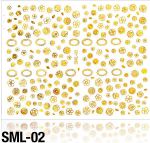 naklejki ozdobne SML-02z złote opalizujące