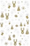 LS-J24 białe złote świąteczne śnieżynki gwiazki DUŻE NAKLEJKI nalepki na paznokcie sniezynki