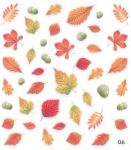 NAKLEJKI 3D 5D wypukłe 06 liście jesienne listki jesień NAKLEJKI nalepki na paznokcie jesien