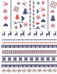 joyfull 1214 świąteczne śnieżynki DUŻE NAKLEJKI nalepki na paznokcie renifery choinki sweterki