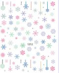 joyful 1212 świąteczne śnieżynki gwiazki DUŻE NAKLEJKI nalepki na paznokcie sniezynki bombki