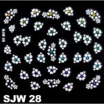 SJW-28 naklejki nalepki białe kwiatuszki kwiatki