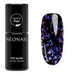 9903-7 Top Glow Violet Aurora Flakes Neonail neo nail 7,2 ml LAKIER HYBRYDOWY hybryda Topcoat fiolet