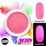 08 pigment neonowy jasny różowy święcący w uv ultrafiolecie jasnoróżowy FLUO