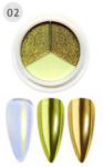 pyłek lustro mirror 3w1 - 3 kolory 002 jasnozłoty-złoty-żółty do wcierania proszek light gold yellow