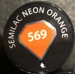 569 Neon Orange SEMILAC 7ml hybryda lakier hybrydowy #maj2021