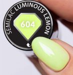 604 Luminous Lemon SEMILAC 7ml hybryda lakier hybrydowy