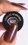 827 AI BROWN Semilac Magnetic Cat Eye 3D magic Kocie Oko Lakier hybrydowy UV Hybrid 7ml