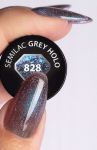 828 GREY HOLO Semilac Magnetic Cat Eye 3D magic Kocie Oko Lakier hybrydowy UV Hybrid 7ml