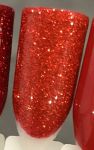 346 Chic Red Glitter SEMILAC 7ml lakier hybrydowy hybryda walentynki