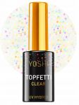 YOSHI TOP TOPFETTI CLEAR lakier hybrydowy 10ml 10 ml