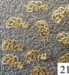 złote blaszki 21 paris metalowe 10szt do zdobienia paznokci